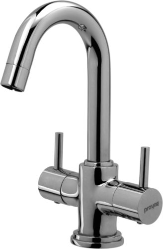 Center hole basin mixer without popwaste